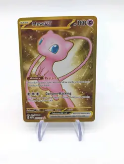 Mew EX Gold Metal Card 205/165 Scarlet Violet 151 Secret Rare Pokemon - Image 1
