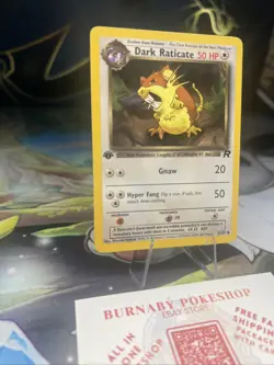 Dark Raticate 51/82 Team Rocket 1st Edition Common WOTC Pokemon Card Vintage - Image 3