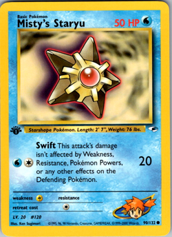 Misty's Staryu 1st Edition 90/132 Gym Heroes - Pokemon Card - Image 1