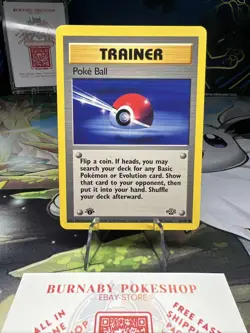 Poke Ball 64/64 Jungle 1st Edition WOTC Vintage Pokemon TCG Trainer Card - Image 2