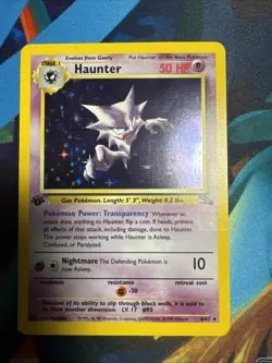 Haunter - 6/62 - Pokemon Fossil 1st Edition Holo Rare Card WOTC LP - Image 1