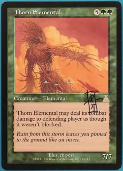 Thorn Elemental Urza's Destiny NM Green Rare SIGNED CARD (295073) ABUGames - Image 1