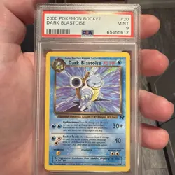 Pokemon TCG 1999 Dark Blastoise 20/82 Team Rocket Non Holo PSA 9 - Image 1