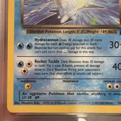 Pokemon TCG 1999 Dark Blastoise 20/82 Team Rocket Non Holo PSA 9 - Image 2