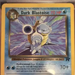 Pokemon TCG 1999 Dark Blastoise 20/82 Team Rocket Non Holo PSA 9 - Image 3