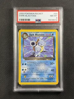 Pokemon Card PSA 8 Nm-Mt Dark Blastoise Team Rocket Wotc 2000 Ultra Rare 20/82 - Image 1