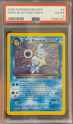 Dark Blastoise 3/82 Team Rocket Holo WOTC Vintage Pokemon PSA 4 - Image 1