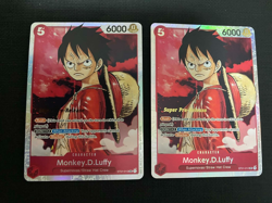 2x Monkey.D.Luffy (012) ST01-012 Super Pre-Release Starter Deck 1 Straw Hat Crew - Image 1