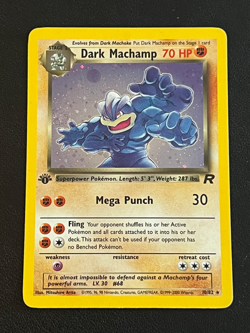 Dark Machamp 10/82 1st edition - Team Rocket Pokemon Card - Holo NM/LP - Image 1