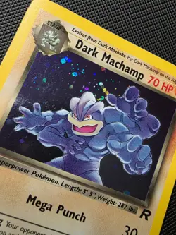 Pokemon TCG 2000 Team Rocket: Dark Machamp 10/82 1st Edition Holo Card LP/NM - Image 3