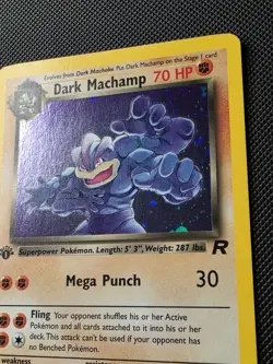 Pokemon TCG 2000 Team Rocket: Dark Machamp 10/82 1st Edition Holo Card LP/NM - Image 4