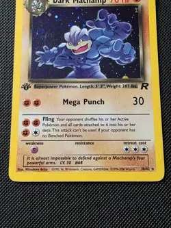 Pokemon TCG 2000 Team Rocket: Dark Machamp 10/82 1st Edition Holo Card LP/NM - Image 5