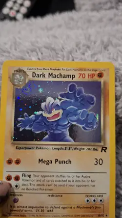 ​1st Edition Dark Machamp Holo Rare 10/82 Team Rocket Pokemon Card 2000 LP - Image 2