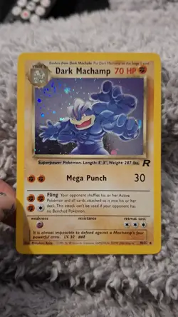 ​1st Edition Dark Machamp Holo Rare 10/82 Team Rocket Pokemon Card 2000 LP - Image 3