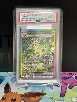 💎 POKEMON PRE EN-PRISMATIC EVOLUTIONS 144/131 LEAFEON EX SIR PSA 10 - Image 1
