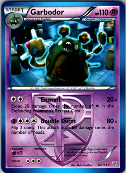 2013 Pokemon Garbodor 67/135 Plasma Storm Team Plasma Rare Non Holo - Image 1