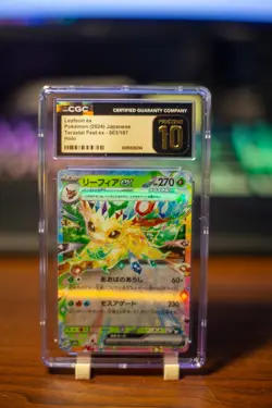 2024 POKEMON JAPANESE TERASTAL FEST EX HOLO #003 LEAFEON EX CGC 10 PRISTINE - Image 1