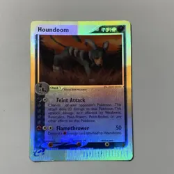 Pokemon TCG Houndoom EX Dragon 34/97 Reverse Holo Uncommon 70 HP Stage 1 2003 - Image 1