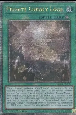 YUGIOH PRIMITE LORDLY LODE ROTA-EN058 QUARTER CENTURY SECRET RARE NEAR MINT - Image 1