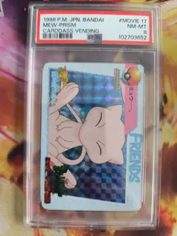Pokemon Card Mew Carddass Vending Prism Movie 17 Holo 1998 Anime Japanese PSA 8 - Image 2