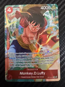 Monkey.D.Luffy (Alternate Art) OP12-015 Legacy of the Master Foil SR 4000 Power - Image 1