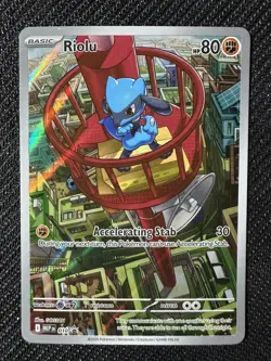 Pokemon Mega Evolutions Riolu Black Star Promo Illustration Rare #10 NM - Image 1