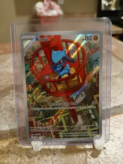 Pokemon TCG Riolu 010 Black Star Promo Illustration Rare Mega Evolution - Image 1