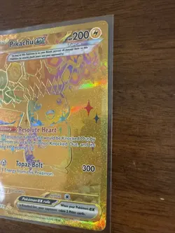 Pikachu EX Prismatic Evolutions Holo Hyper Rare Gold Card 179/131 SV - Image 2