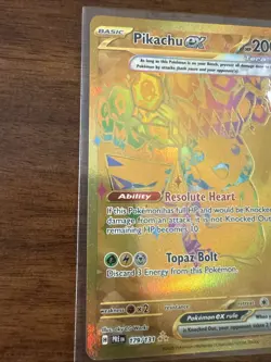 Pikachu EX Prismatic Evolutions Holo Hyper Rare Gold Card 179/131 SV - Image 3