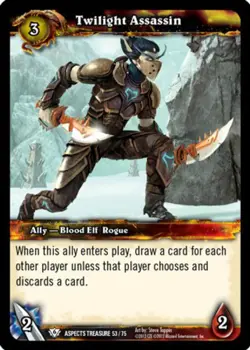 Light Play WoW TCG Twilight Assassin Battle of the Aspects Treasure Pack World o - Image 1