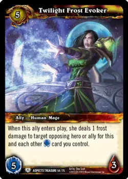 Moderate Play WoW TCG Twilight Frost Evoker Battle of the Aspects Treasure Pack - Image 1