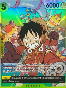 • Monkey.D.Luffy • OP07-109 SR Premium Booster Holo Foil One Piece TCG NM - Image 2
