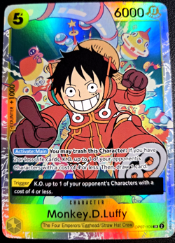 Monkey.D.Luffy OP07-109 SR ONE PIECE Tcg Card Game NM Yellow Reprint - Image 1