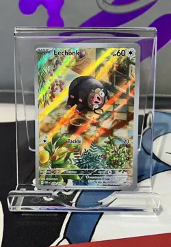 Lechonk Pokemon TCG Sv03: Obsidian Flames Holo Illustration Rare Card 209/197 NM - Image 1