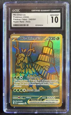 WO-CHIEN ex 2024 Pokemon Paldean Fates Hyper Rare Holo 240/091 - CGC 10 GEM MINT - Image 1