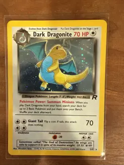 Pokemon TCG Dark Dragonite Holo SWIRL Rare Card 5/82 Team Rocket mint Condition - Image 2