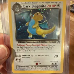 Pokemon TCG Dark Dragonite Holo SWIRL Rare Card 5/82 Team Rocket mint Condition - Image 4