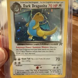 Pokemon TCG Dark Dragonite Holo SWIRL Rare Card 5/82 Team Rocket mint Condition - Image 5
