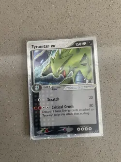 Pokemon TCG Tyranitar EX 17/17 Pop Series 1 Ultra Rare Holo Card - DMG - League✨ - Image 1