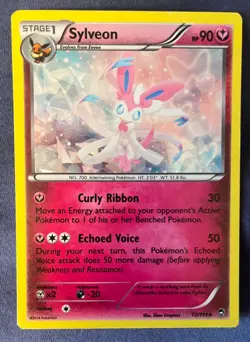 Sylveon 72/111 Pokemon TCG XY Furious Fists Cracked Ice Holo Card 2014 - Image 1