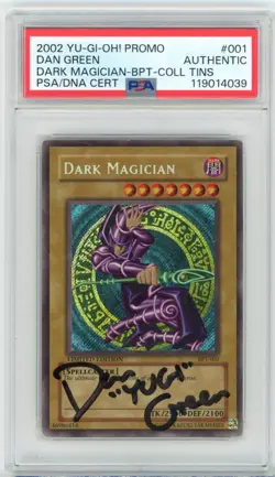 PSA Signed Dan Green Dark Magician BPT-001 2002 Collectors Tin Limited Edition - Image 1