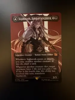 MTG Final Fantasy English Sephiroth, Fabled Soldier Borderless 0382 Foil - Image 1