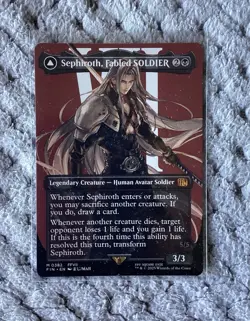 MTG - Sephiroth, Fabled Soldier - Borderless 0382 - Final Fantasy - New - Image 2