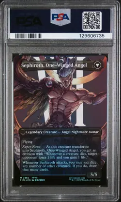 MTG Final Fantasy Sephiroth, Fabled Soldier Borderless Foil #0382 PSA 10 - Image 2