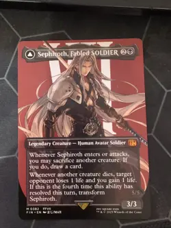 MTG 1x Sephiroth, Fabled SOLDIER FIN Final Fantasy Borderless 0382 - Image 1