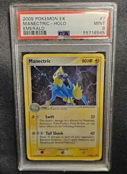 PSA 9 MANECTRIC Pokemon Card Holo Ex Emerald 2005 Pokemon 7/106 Rare Mint - Image 1