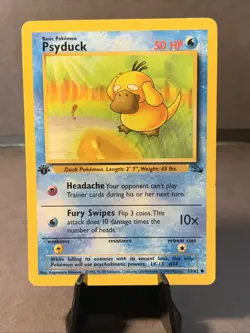 Pokemon TCG Psyduck #53/62 1st Edition Fossil Set Non Holo Common 1999 WOTC VTG - Image 1