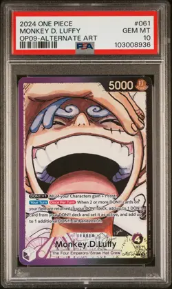 PSA 10 - MONKEY.D. LUFFY ALT ART OP09-061 - ONE PIECE EMPERORS IN THE NEW WORLD - Image 1