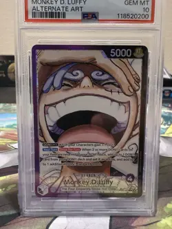 2024 ONE PIECE OP09-061 EMPERORS IN THE NEW WORLD MONKEY D. LUFFY ALT ART PSA 10 - Image 4