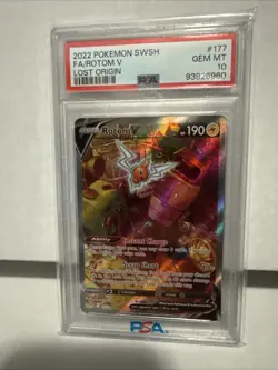 2022 POKEMON SWORD & SHIELD LOST ORIGIN #177 FULL ART/ROTOM V PSA 10 - Image 1